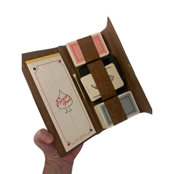 Vintage Playing Cards In Case With Coasters - Picture 2 of 10